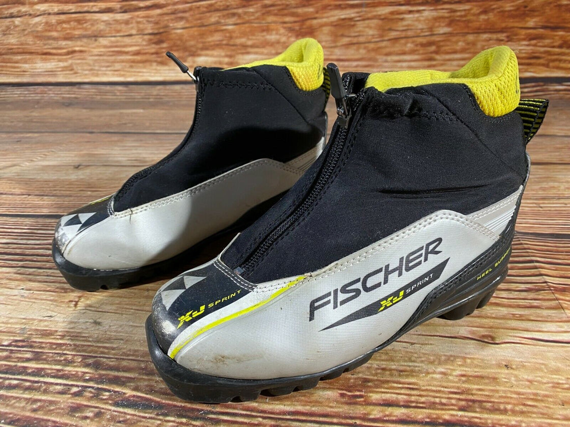 Fischer XJ Sprint Kids Nordic Cross Country Ski Boots Size EU33 US2 NNN F-290