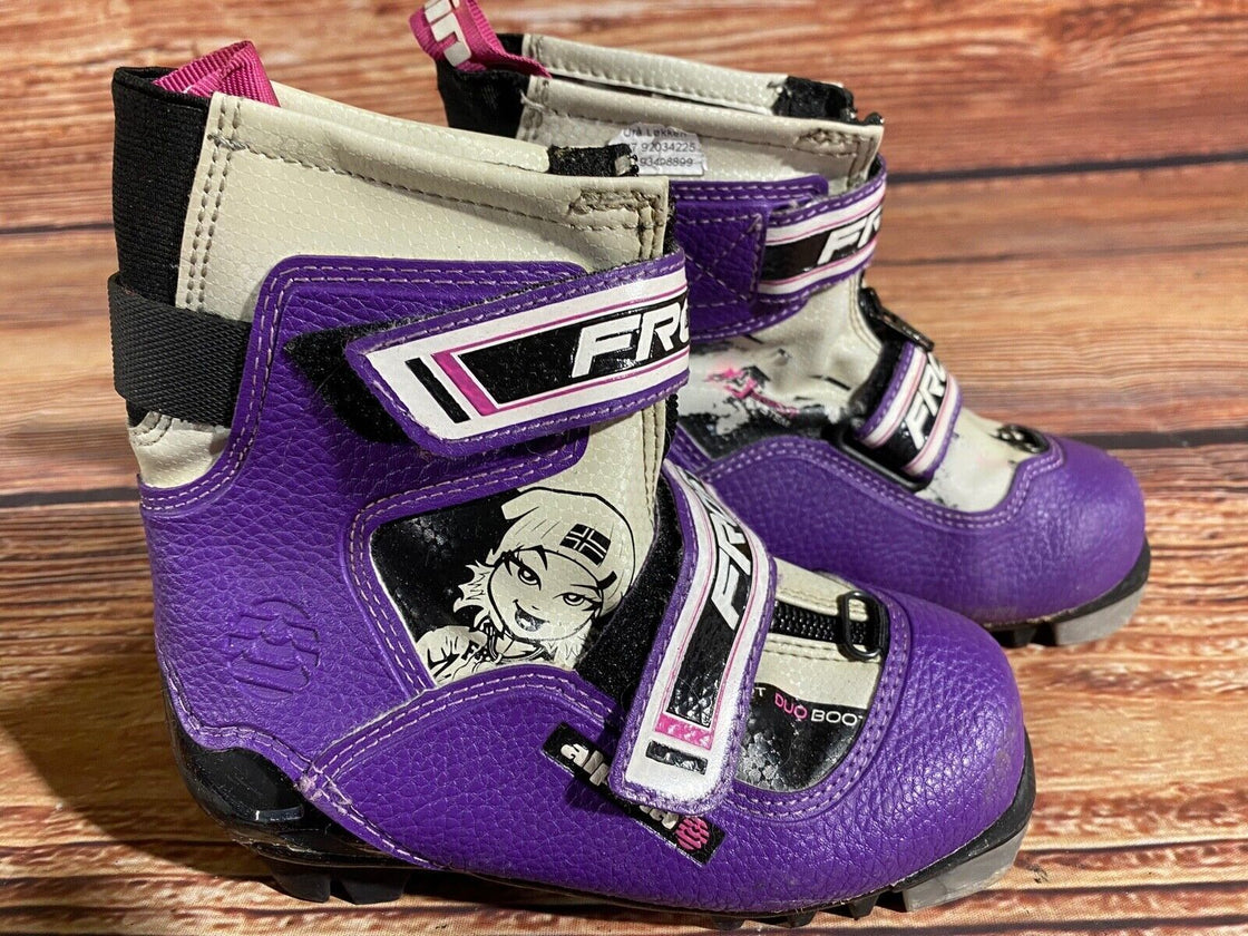 Alpina Frost Kids Nordic Cross Country Ski Boots Size EU29 US11 NNN A-1185