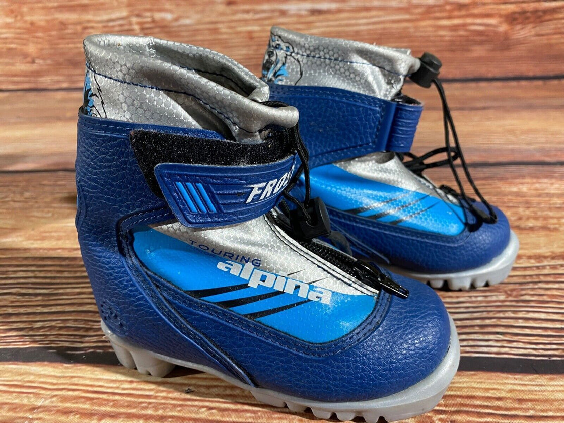 Alpina Frost Kids Nordic Cross Country Ski Boots Size EU25 US8.5 NNN A-1326