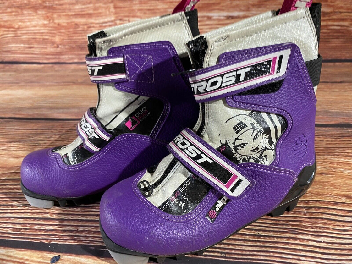 Alpina Frost Nordic Cross Country Ski Boots Kids Size EU31 US12.5 NNN A-1108