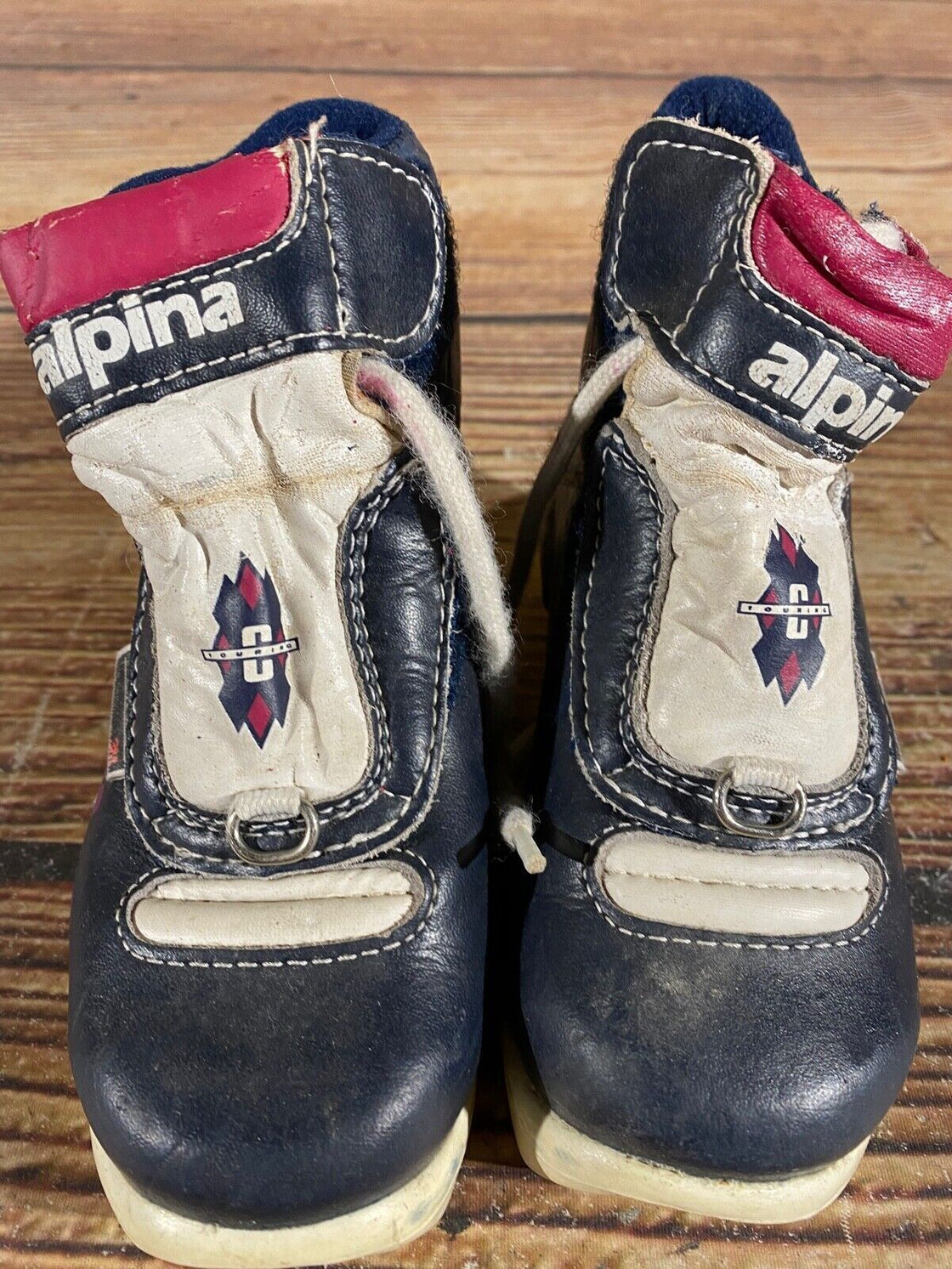 Alpina 145 Kids Nordic Cross Country Ski Boots Size EU26 US9 NNN A-982