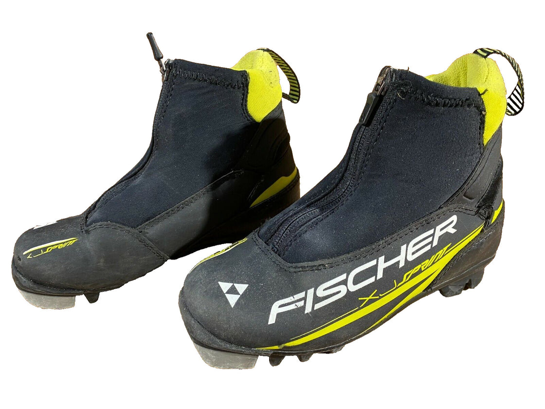Fischer XJ Sprint Kids Nordic Cross Country Ski Boots Size EU32 US1.5 NNN F-295
