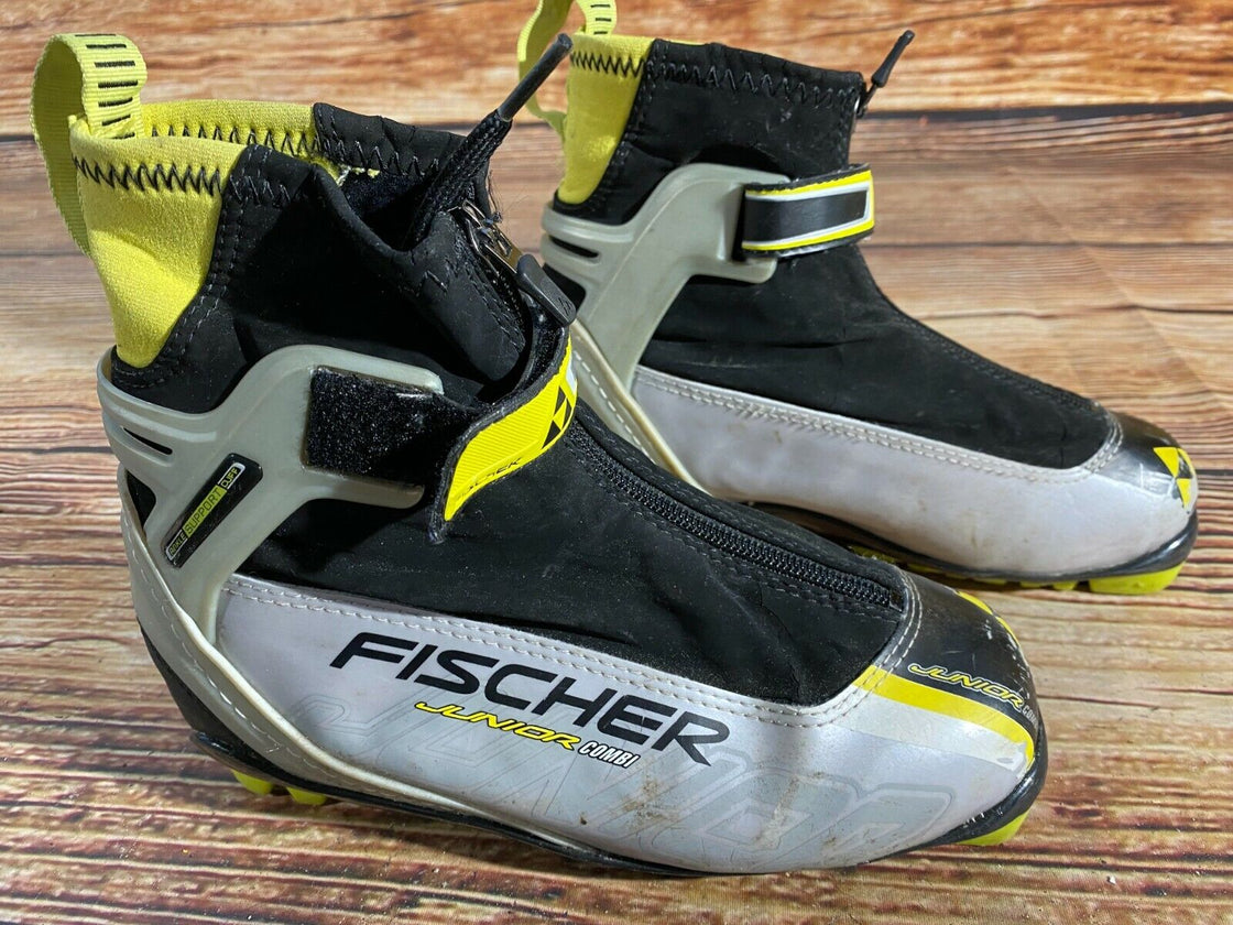 Fischer Junior Combi Cross Country Classic Ski Boots Size EU35 US3.5 NNN