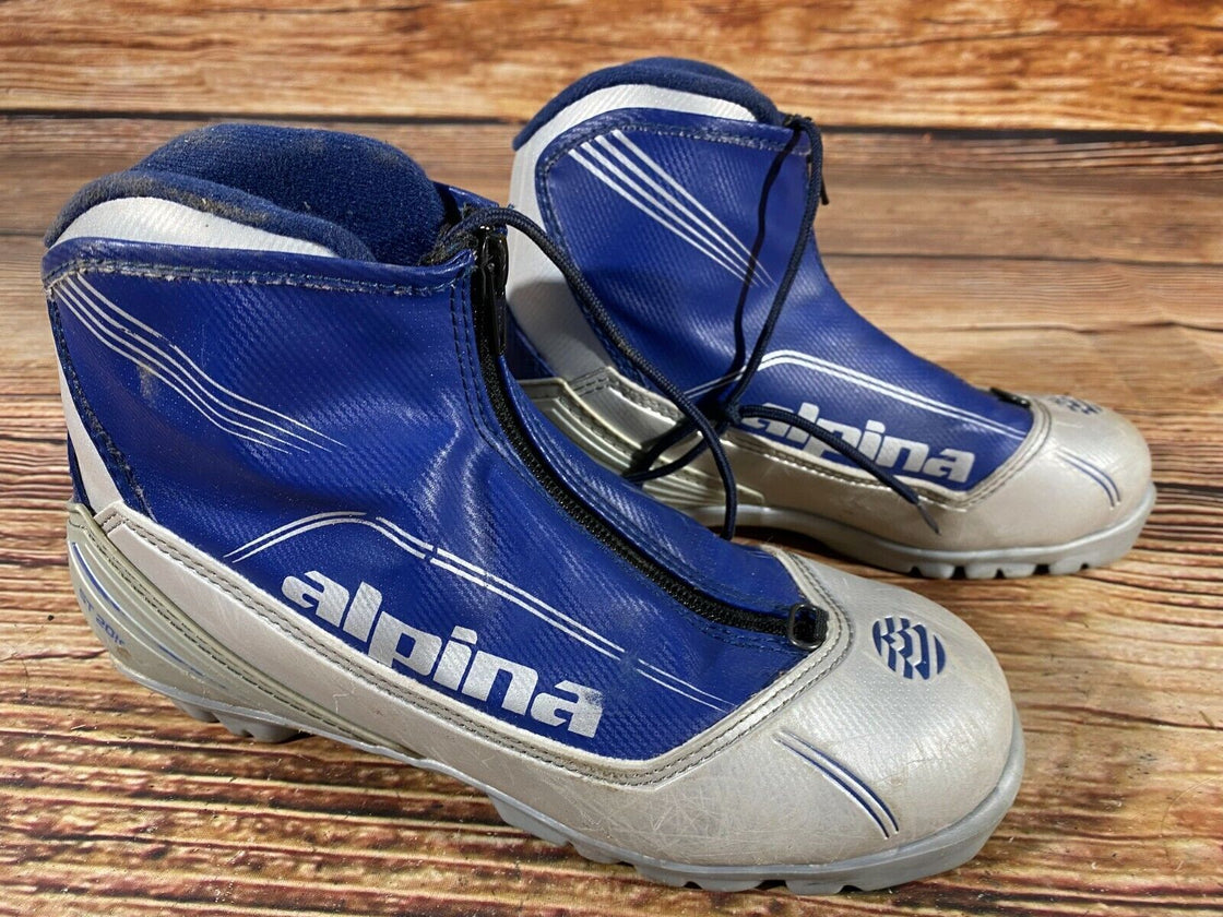 Alpina ST20 JR Nordic Cross Country Ski Boots Size EU38 US6 NNN bindings