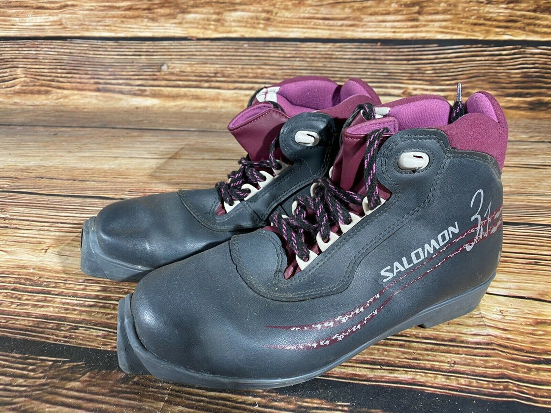 SALOMON 3.1 Nordic Cross Country Ski Boots Size EU42 US8.5 SNS profil