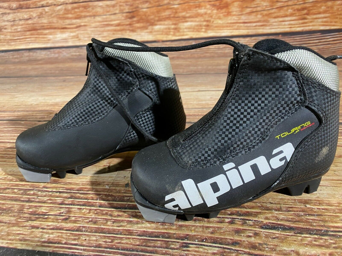 Alpina Touring Kids Nordic Cross Country Ski Boots Size EU27 US9.5 for NNN A-132