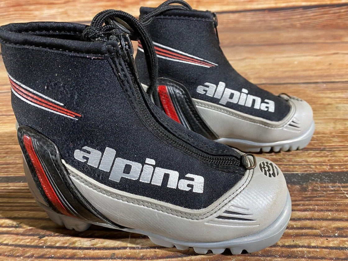 Alpina ST10 jr Kids Nordic Cross Country Ski Boots Size EU28 US10.5 NNN A-733