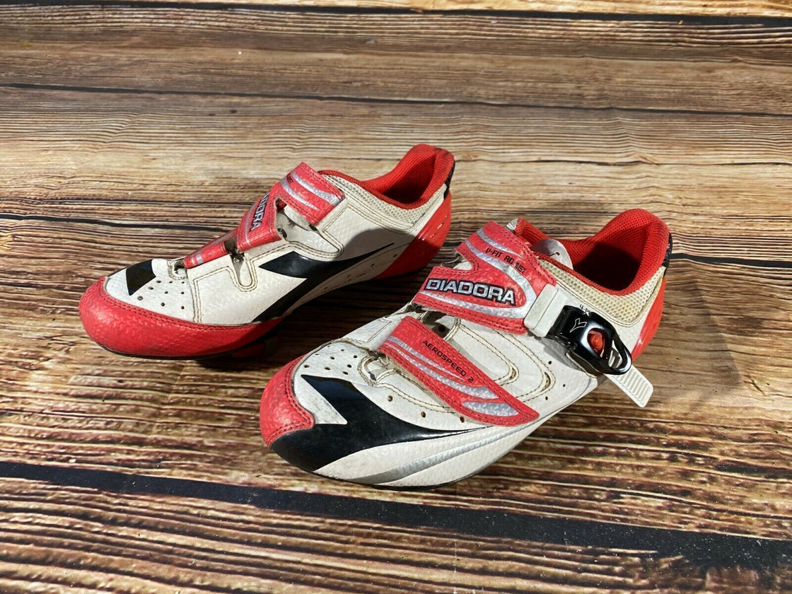 DIADORA Road Cycling Shoes Clipless Biking Boots Size EU 39 with Cleats