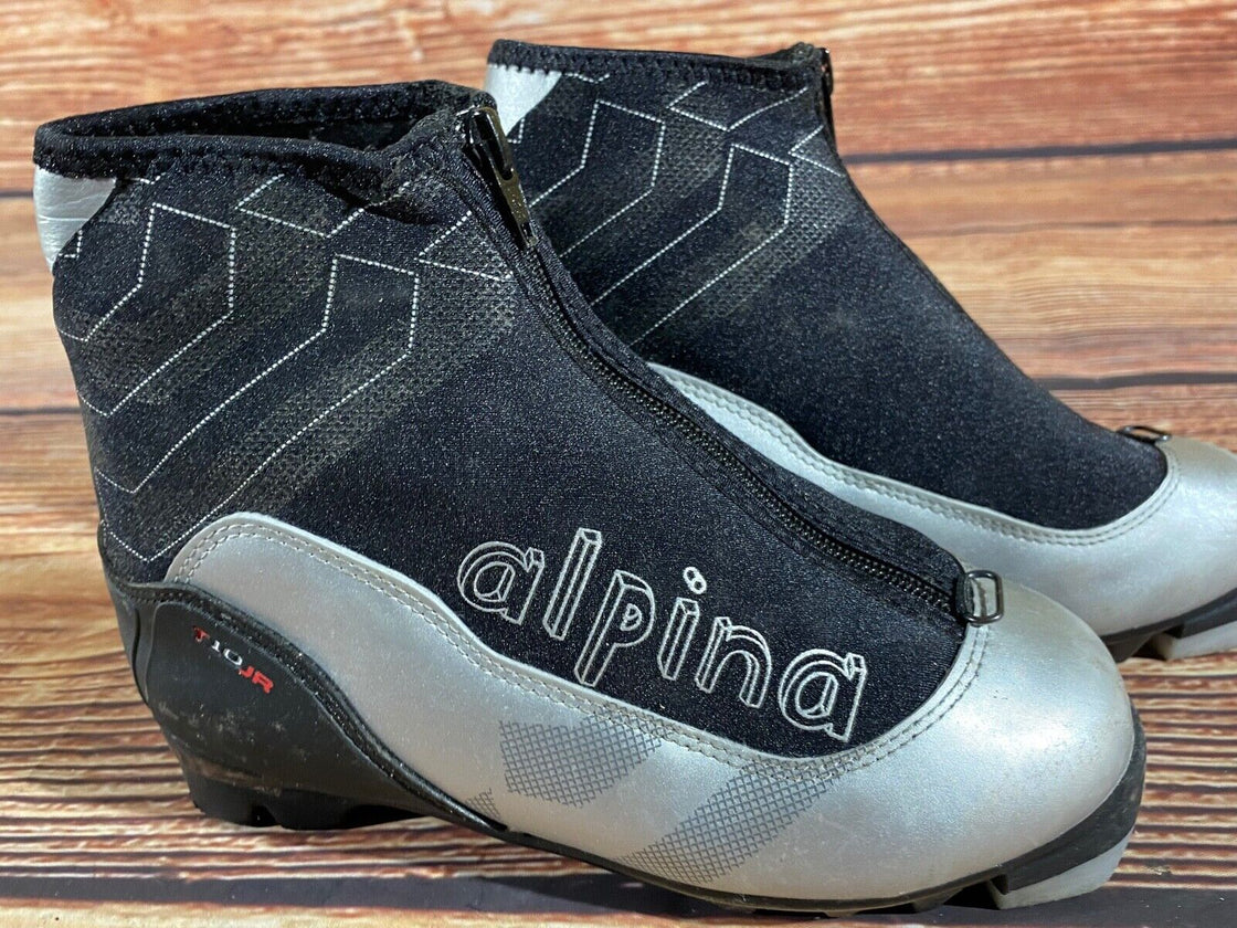 Alpina T10jr Kids Nordic Cross Country Ski Boots Size EU35 US3.5 NNN A-1278