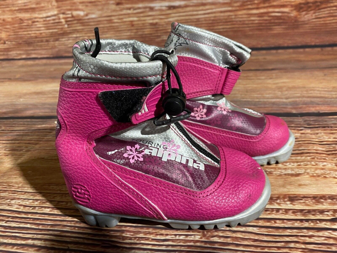 Alpina Frost Kids Nordic Cross Country Ski Boots Size EU26 US9 NNN A-1195