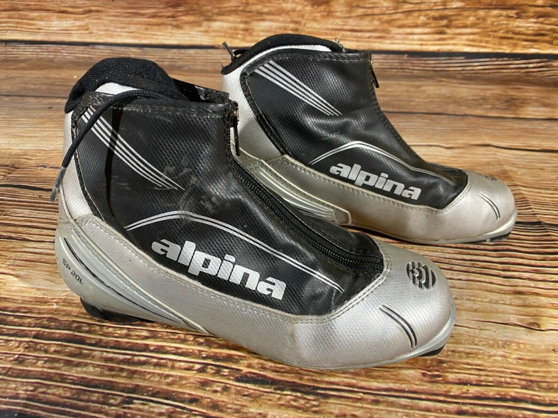 Alpina SP20L Nordic Cross Country Ski Boots Size EU39 US7 NNN bindings 872