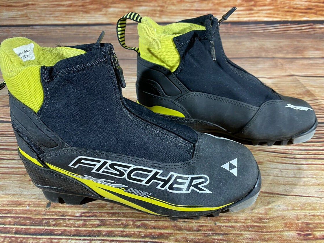 Fischer XJ Sprint Kids Nordic Cross Country Ski Boots Size EU34 NNN F-247