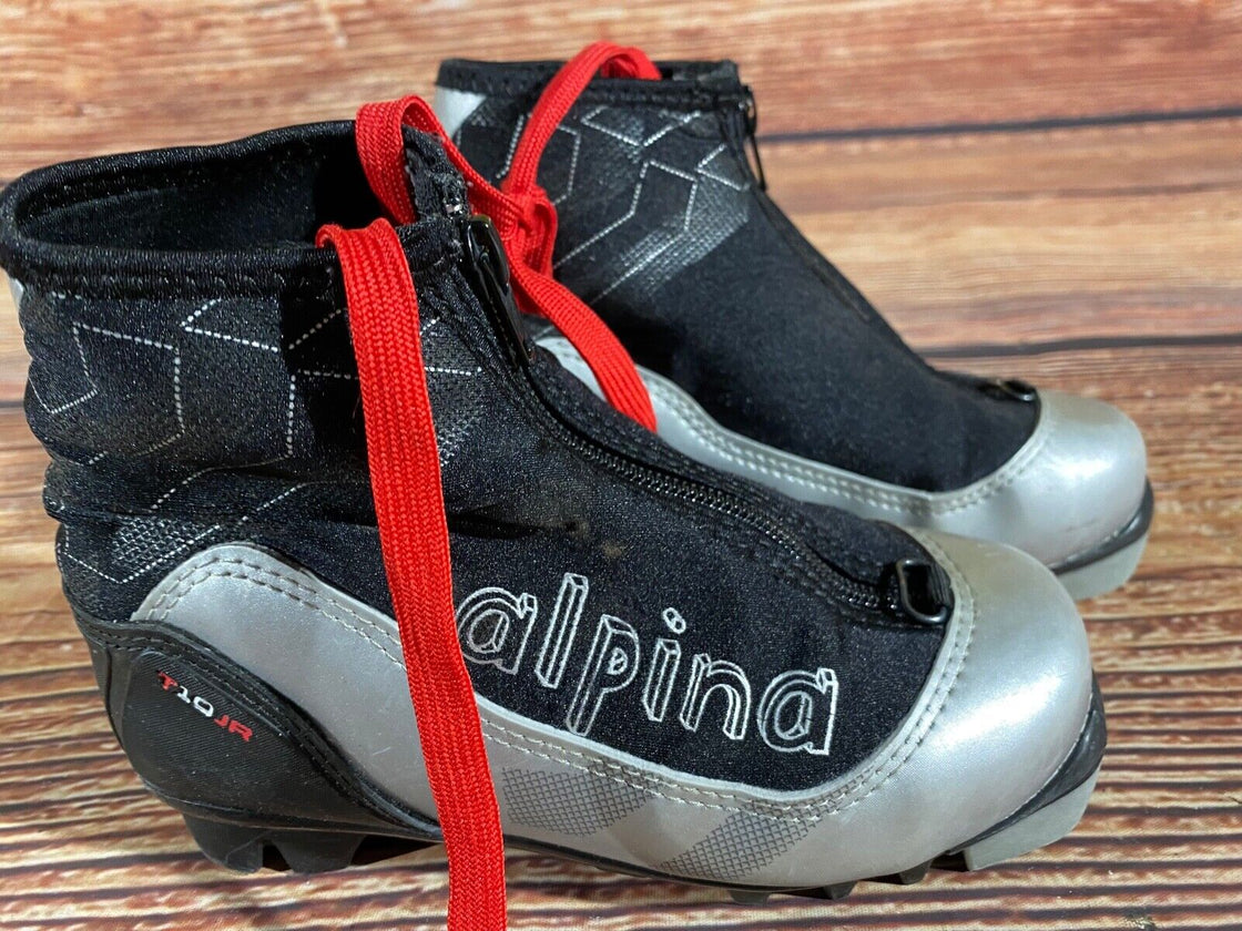 Alpina T10jr Nordic Cross Country Ski Boots Kids Size EU31 US12.5 for NNN A-1369