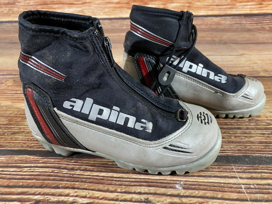 Alpina ST10jr Kids Nordic Cross Country Ski Boots Size EU33 US2 for NNN A-213