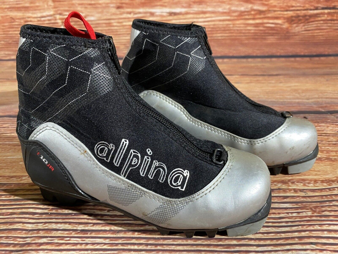 Alpina T10jr Kids Nordic Cross Country Ski Boots Size EU34 US3 NNN A-1165