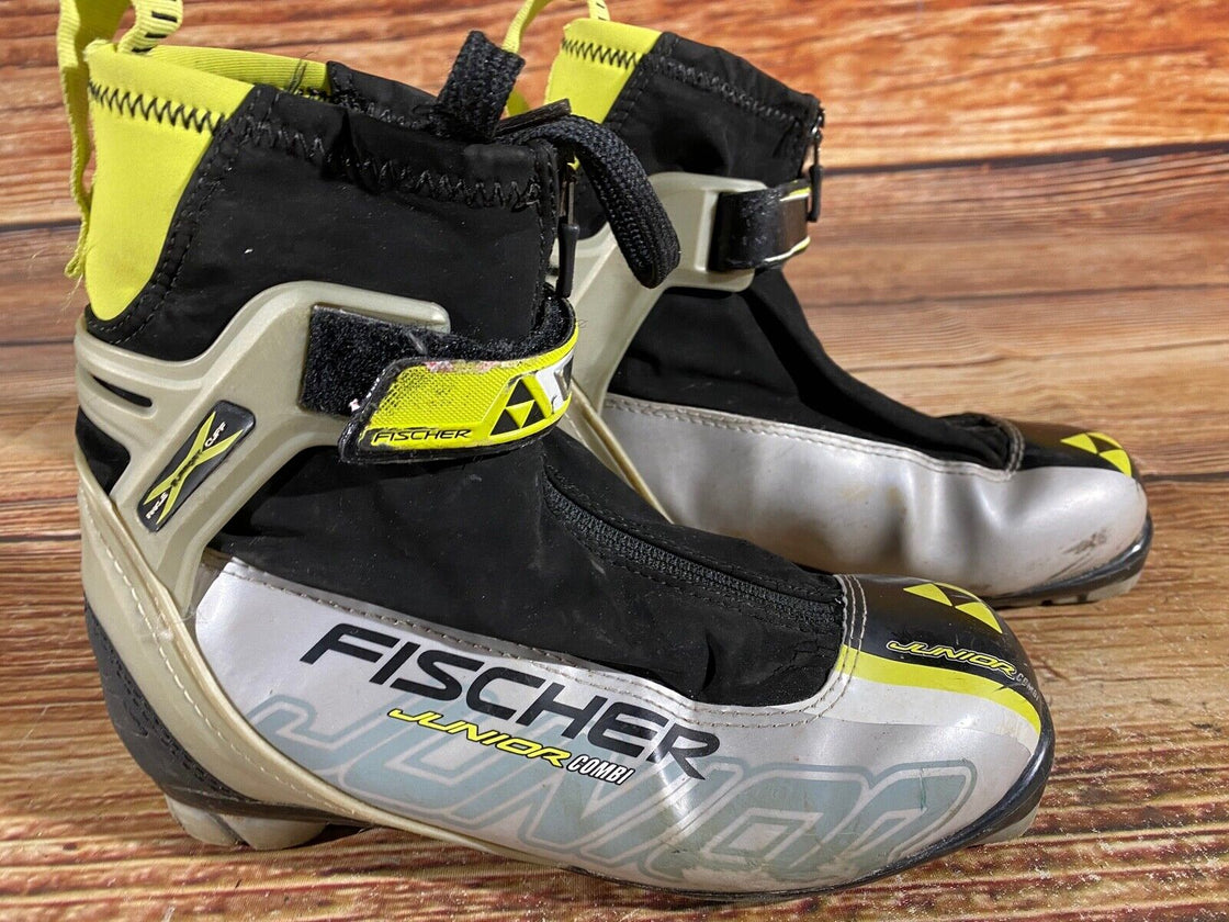 Fischer Junior Combi Cross Country Ski Boots Size EU35 US3.5 for NNN