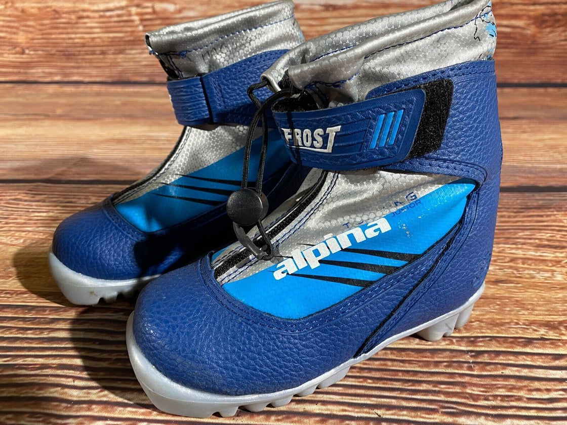 Alpina Frost Kids Nordic Cross Country Ski Boots Size EU28 US10.5 NNN A-1231