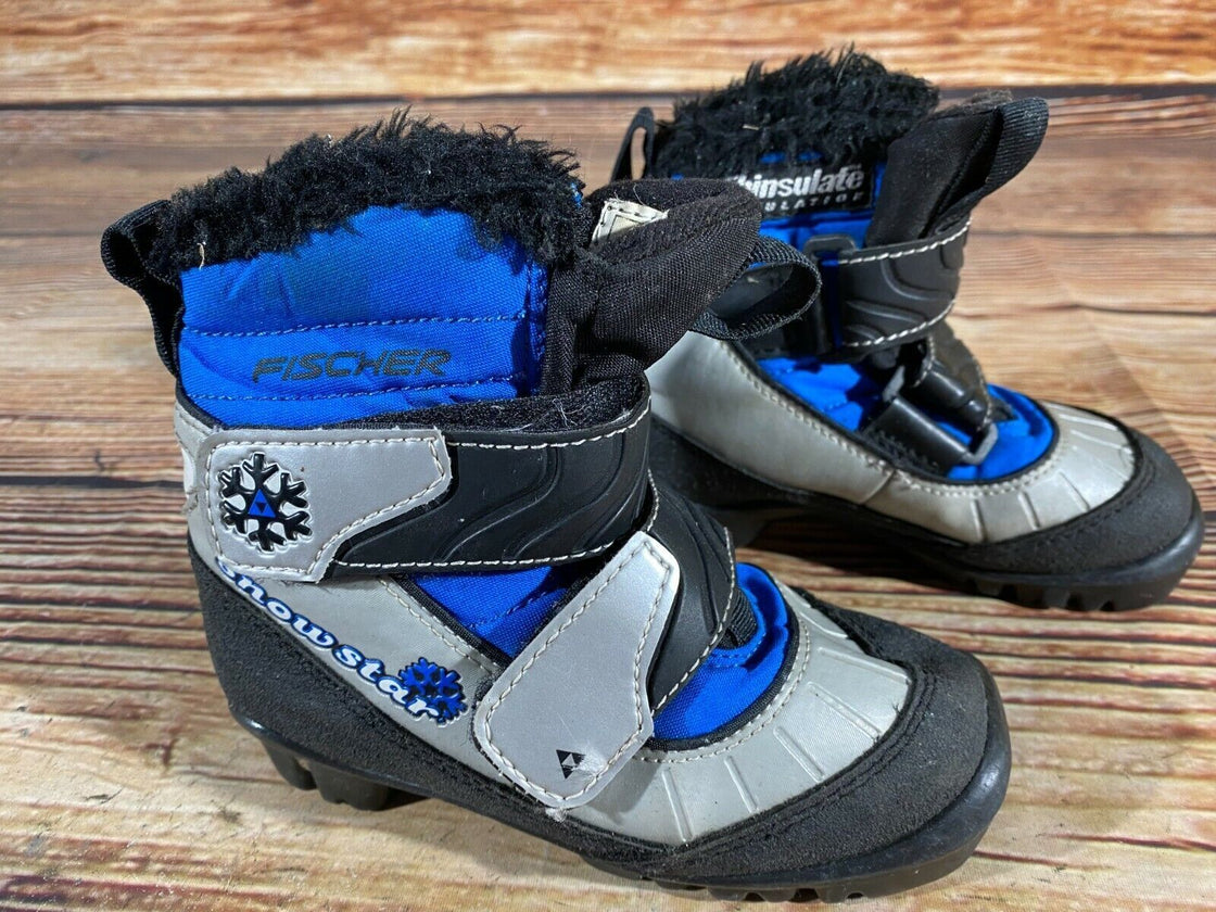 Fischer Snow Star Kids Nordic Cross Country Ski Boots Size EU27 US9.5 NNN F-212