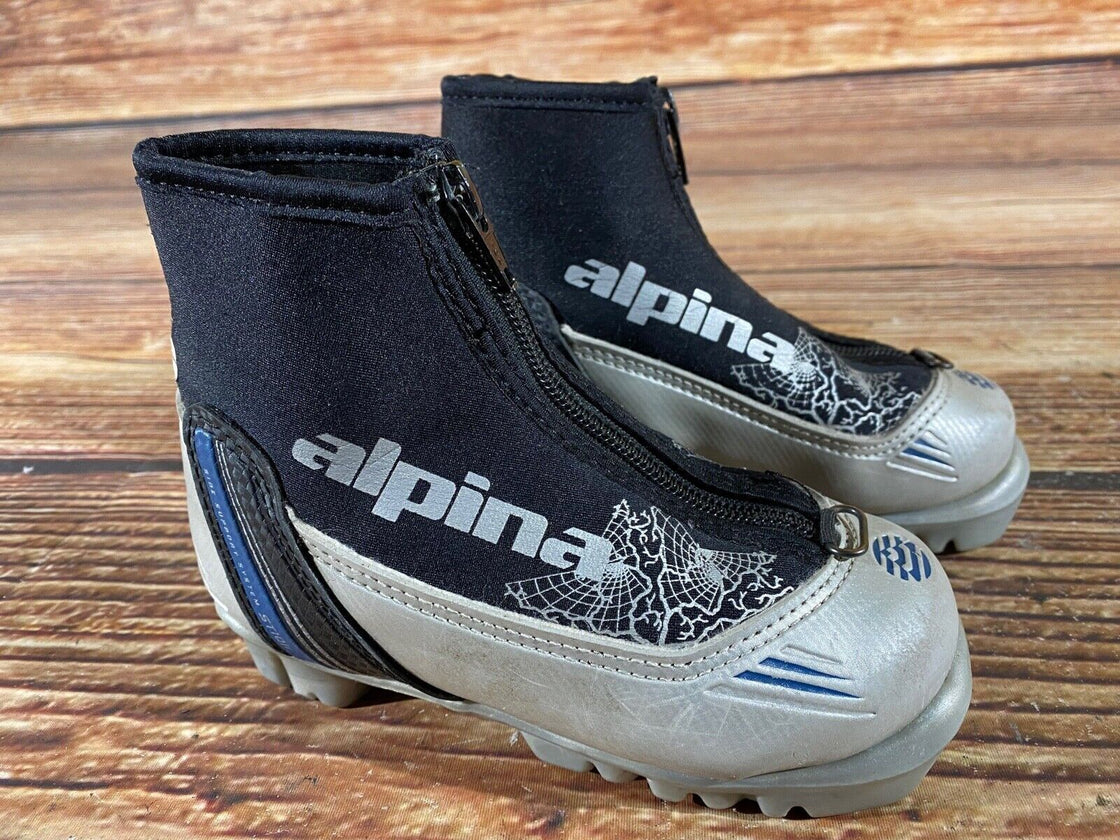 Alpina ST10 Kids Nordic Cross Country Ski Boots Size EU27 US9.5 NNN A-823