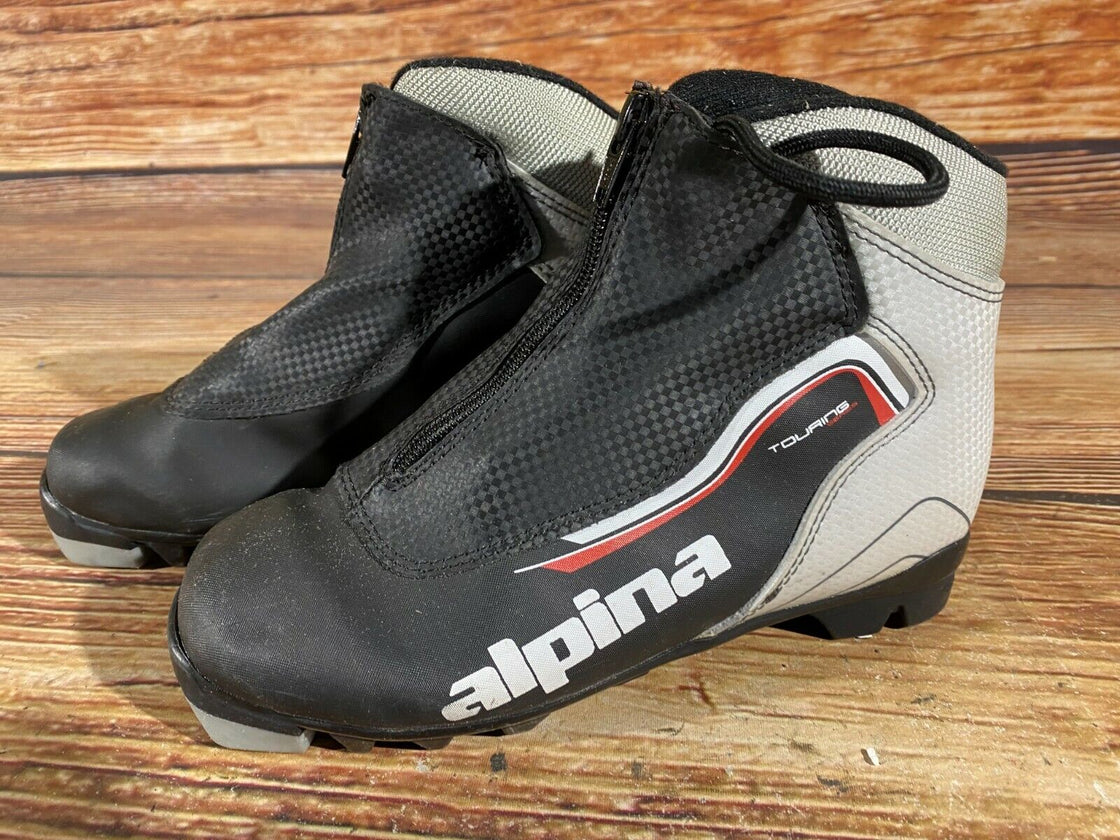 Alpina Touring Kids Nordic Cross Country Ski Boots Size EU35 US3.5 NNN A-513