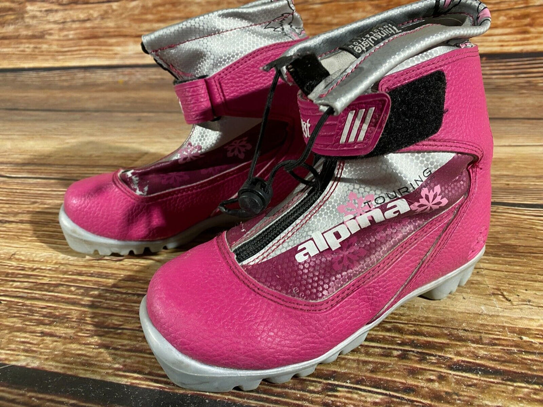 Alpina Frost Kids Nordic Cross Country Ski Boots Size EU32 US1.5 for NNN A-225