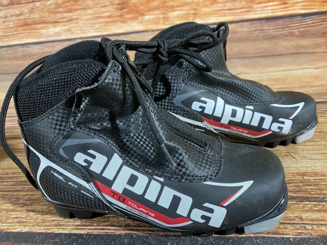 Alpina T8 Kids Nordic Cross Country Ski Boots Size EU32 US1.5 for NNN A-308