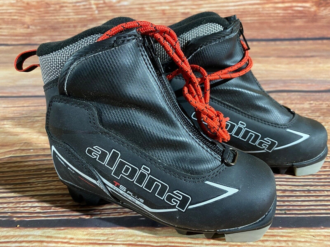 Alpina T5plus Kids Nordic Cross Country Ski Boots Size EU28 US10.5 NNN A-1305