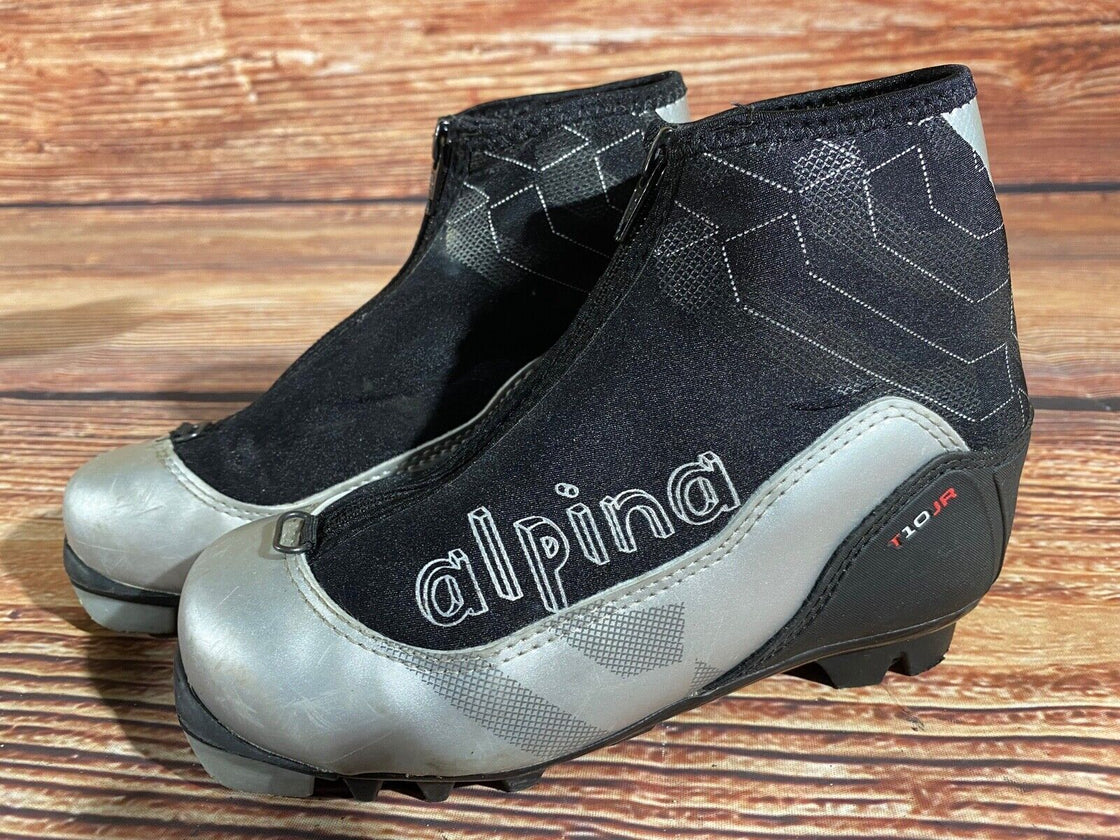 Alpina T10jr Kids Nordic Cross Country Ski Boots Size EU34 US3 NNN A-1165