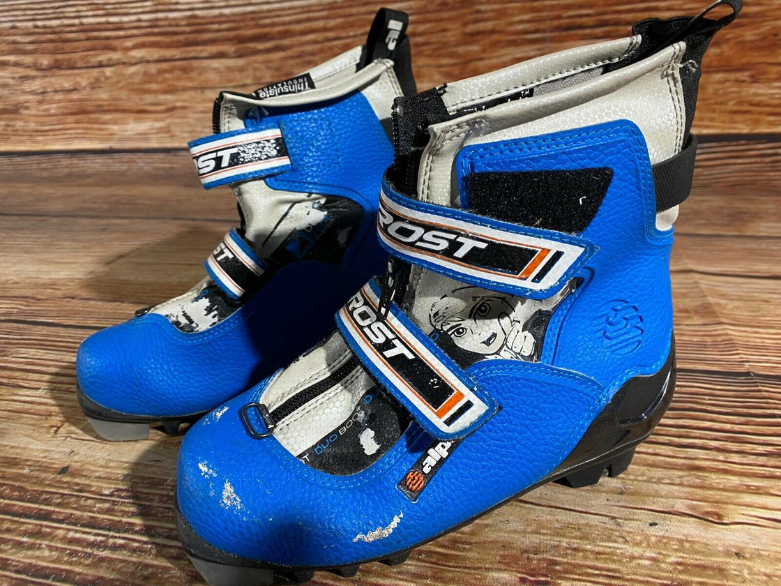 Alpina Frost Kids Nordic Cross Country Ski Boots Size EU33 US2 NNN A-488