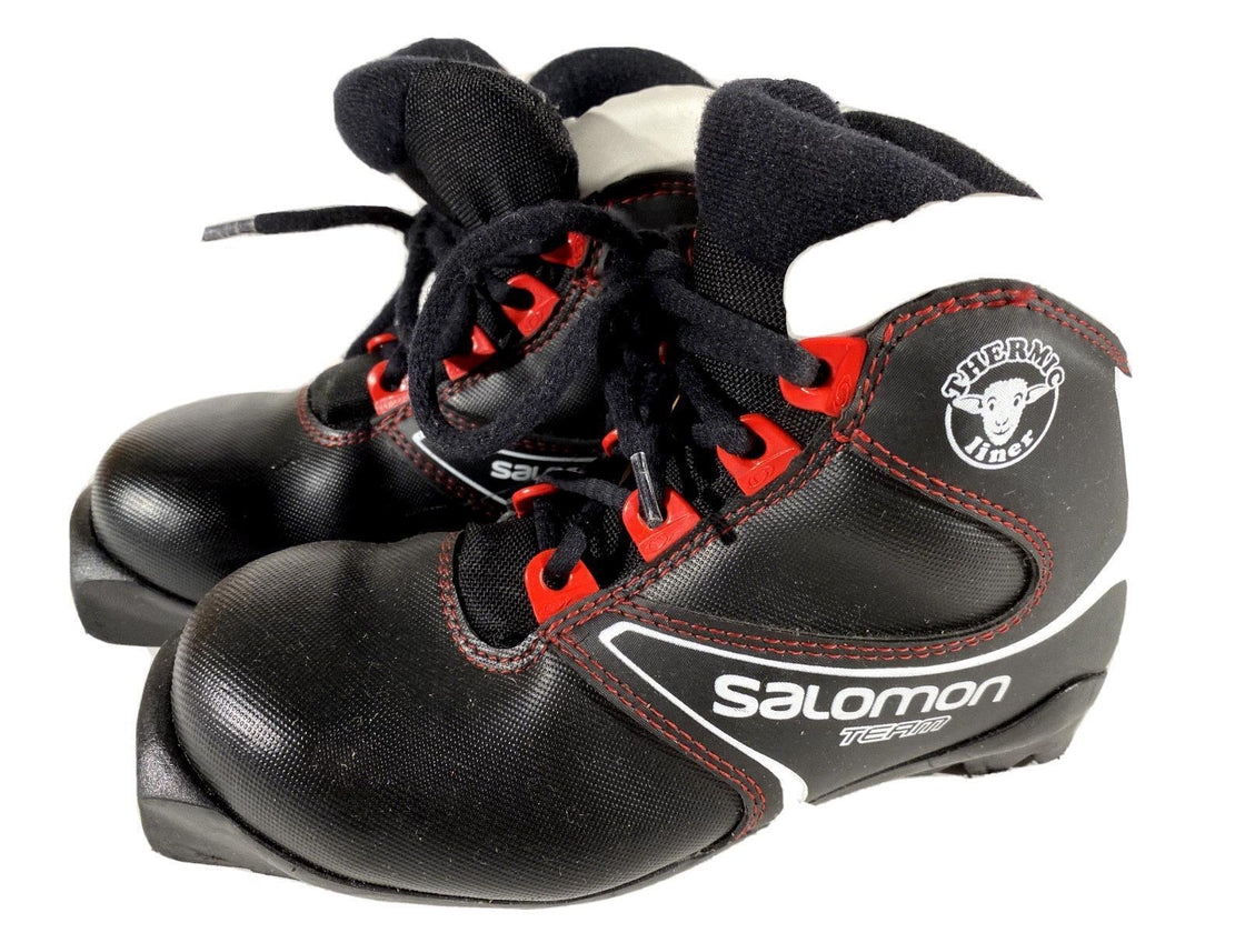 Salomon Kids Nordic Cross Country Ski Boots Size EU31.5 US13K SNS Profil S117