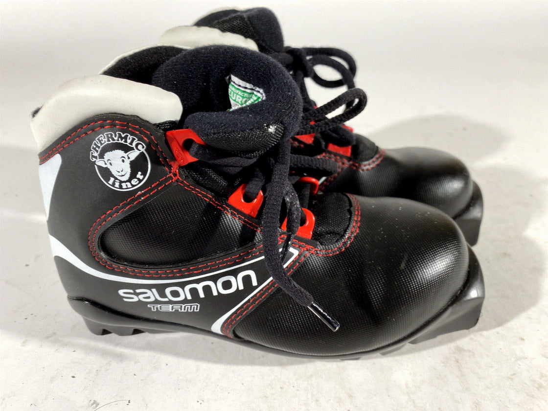 Salomon Kids Nordic Cross Country Ski Boots Size EU30.5 US12K SNS Profil S137