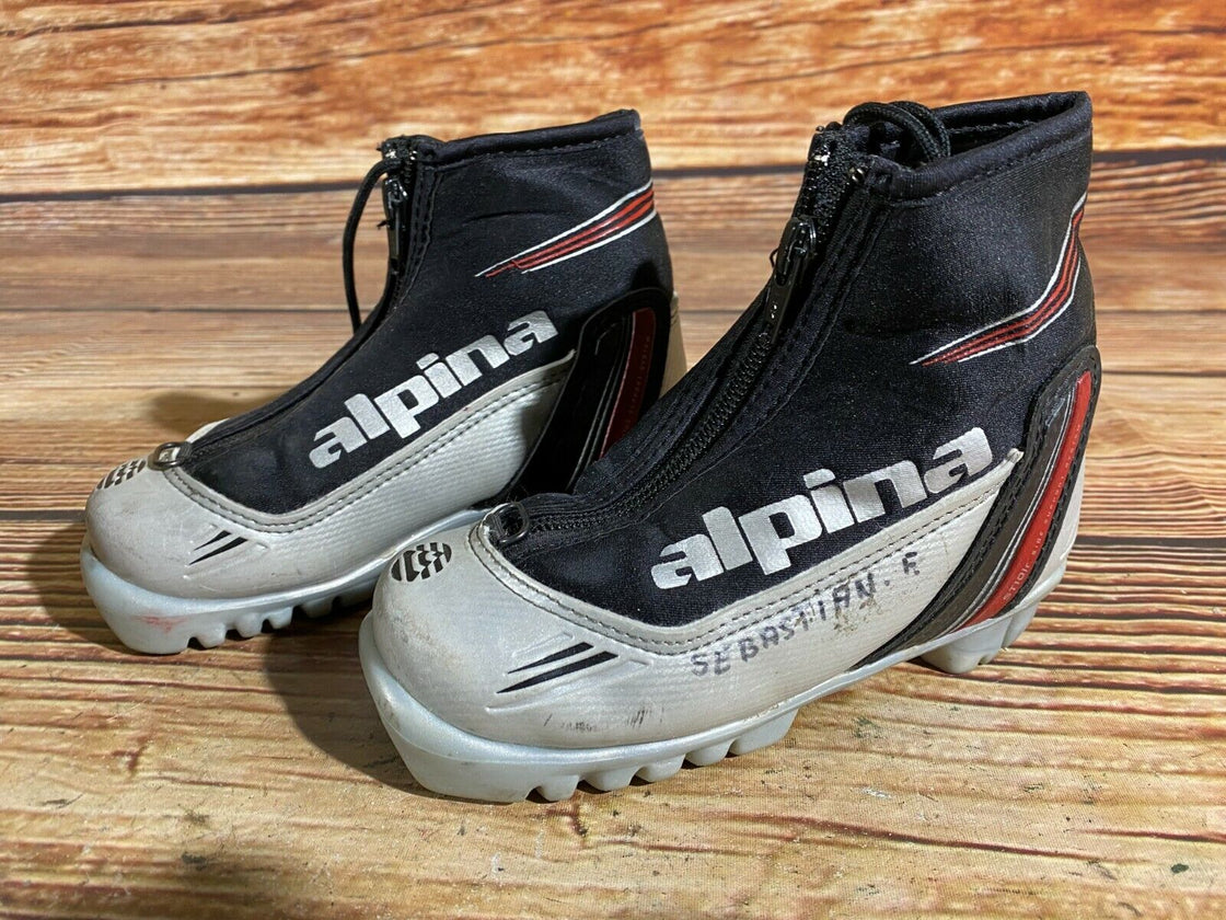 Alpina ST10jr Kids Nordic Cross Country Ski Boots Size EU28 US10.5 for NNN A-73