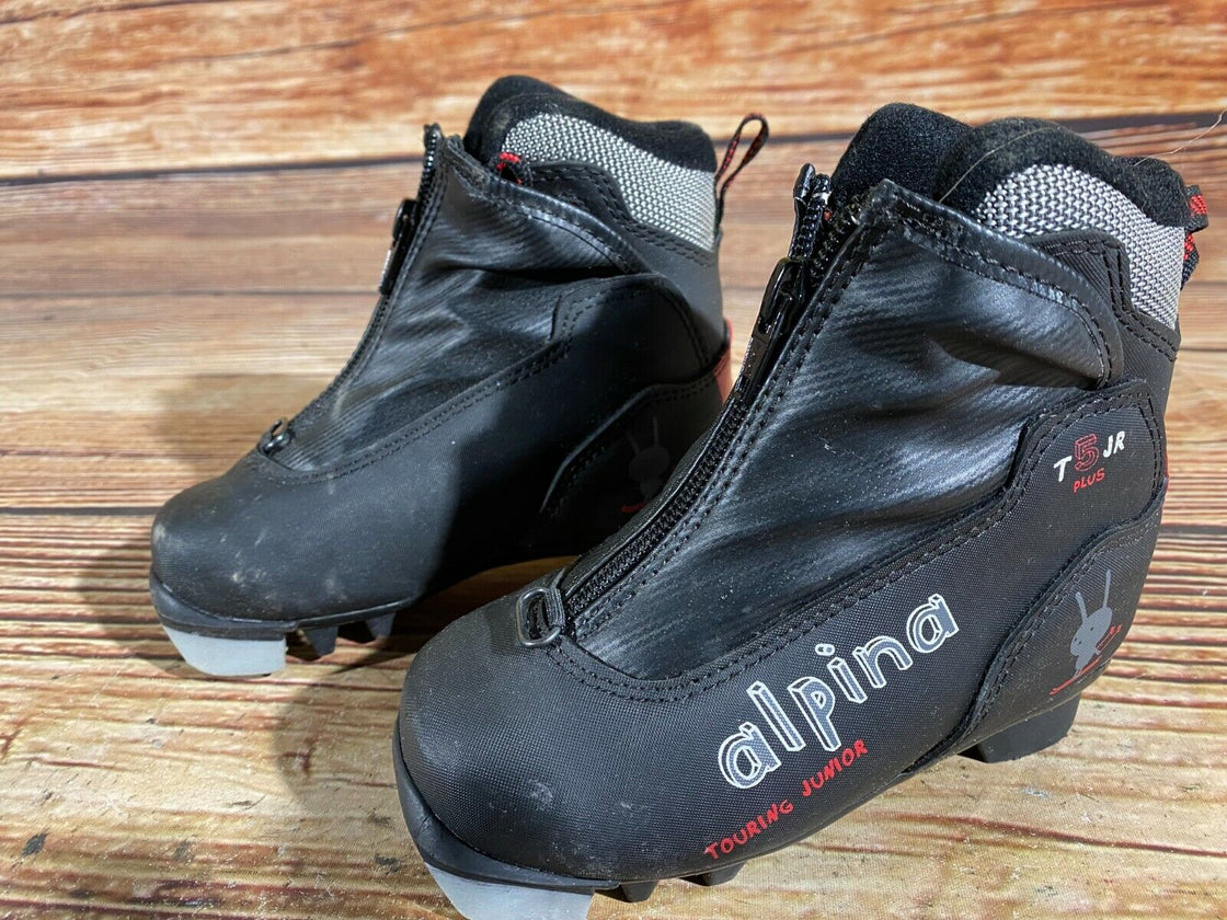 Alpina T5jr Kids Nordic Cross Country Ski Boots Size EU26 US9 for NNN A-437