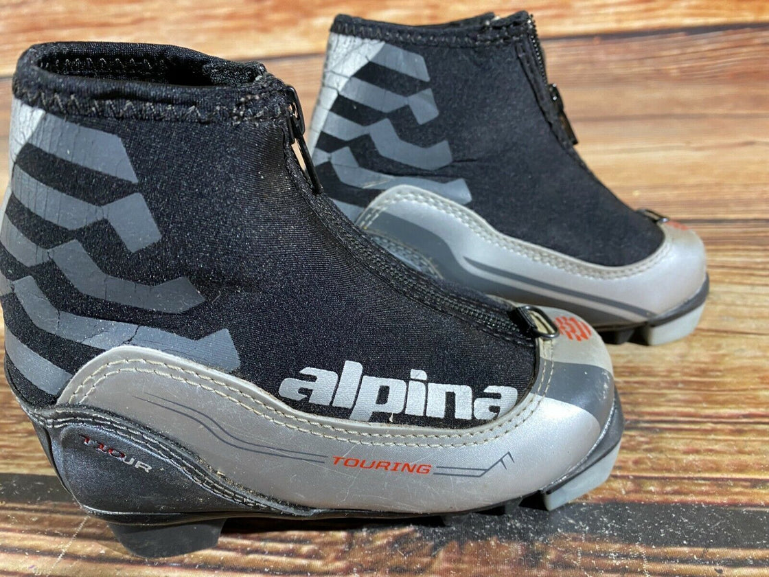 Alpina T10j Kids Nordic Cross Country Ski Boots Size EU26 US9 for NNN A-406