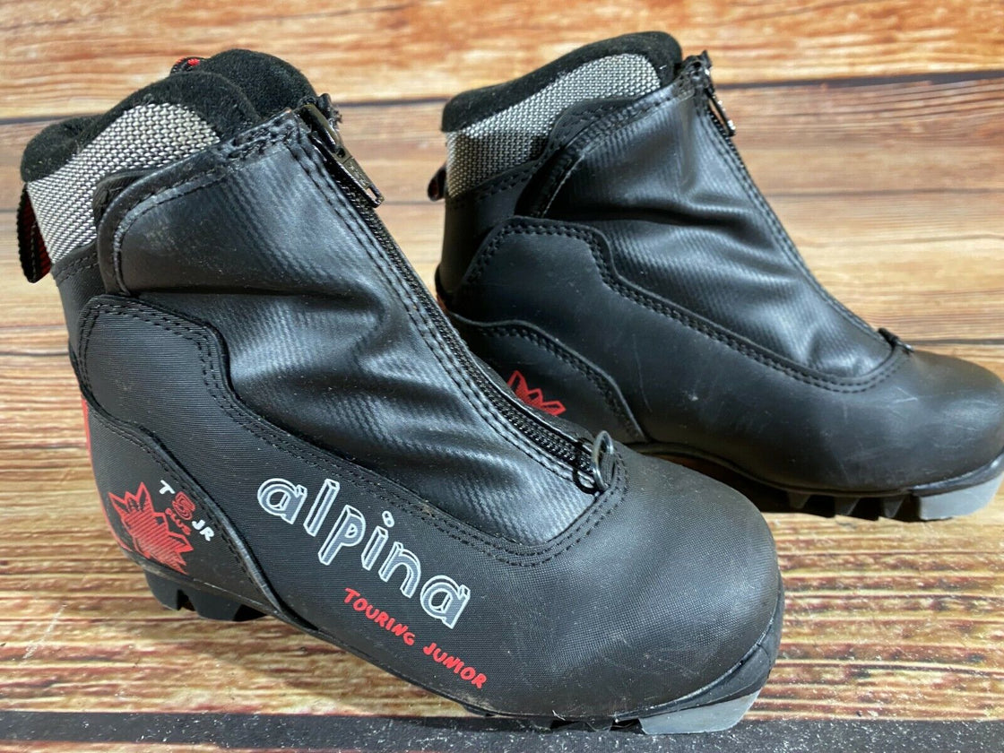 Alpina T5jr Kids Nordic Cross Country Ski Boots Size EU32 US1.5 for NNN A-186