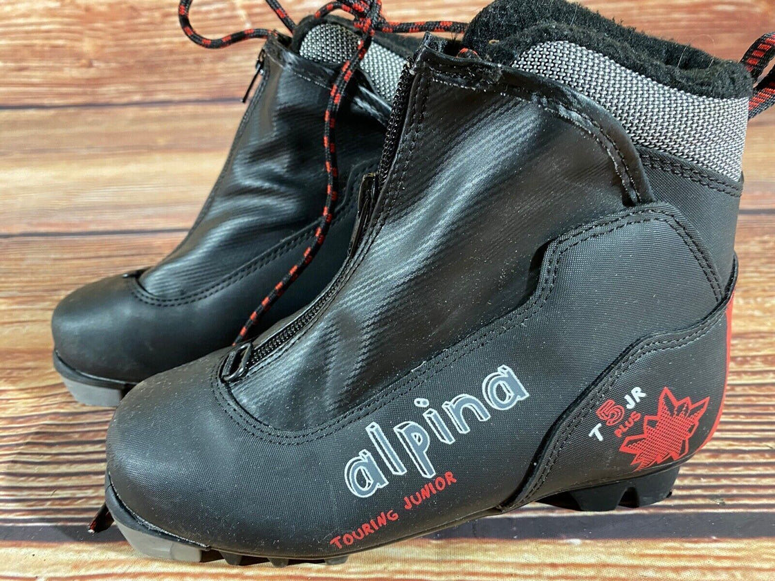 Alpina T5jr Kids Nordic Cross Country Ski Boots Size EU33 US2 NNN A-1379