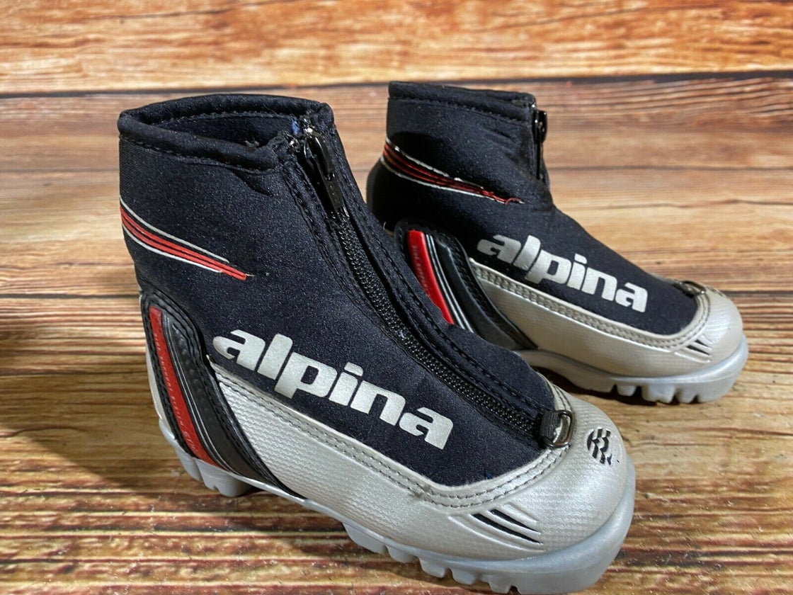 Alpina ST10jr Kids Nordic Cross Country Ski Boots Size EU26 US9 for NNN A-33