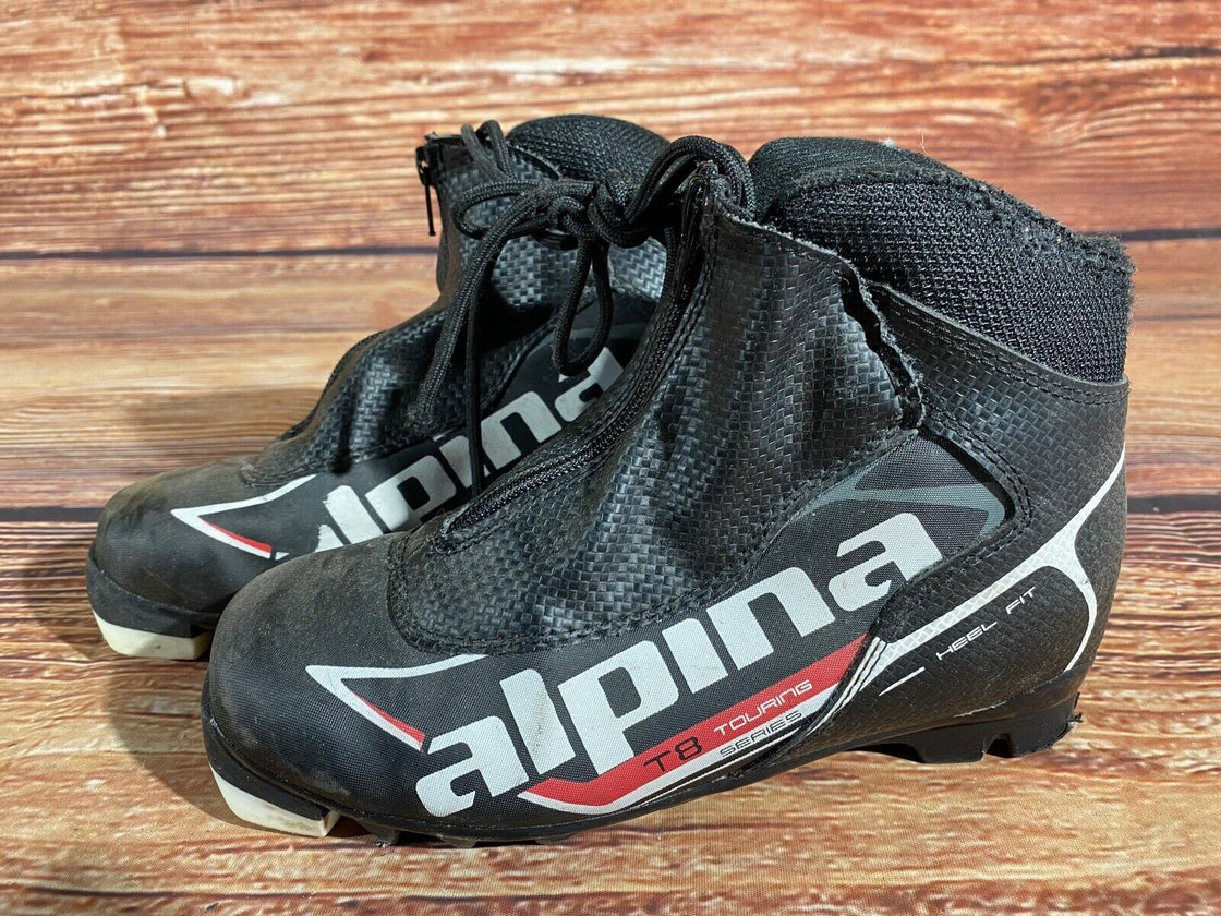 Alpina T8 Kids Nordic Cross Country Ski Boots Size EU35 US3.5 NNN A-1298