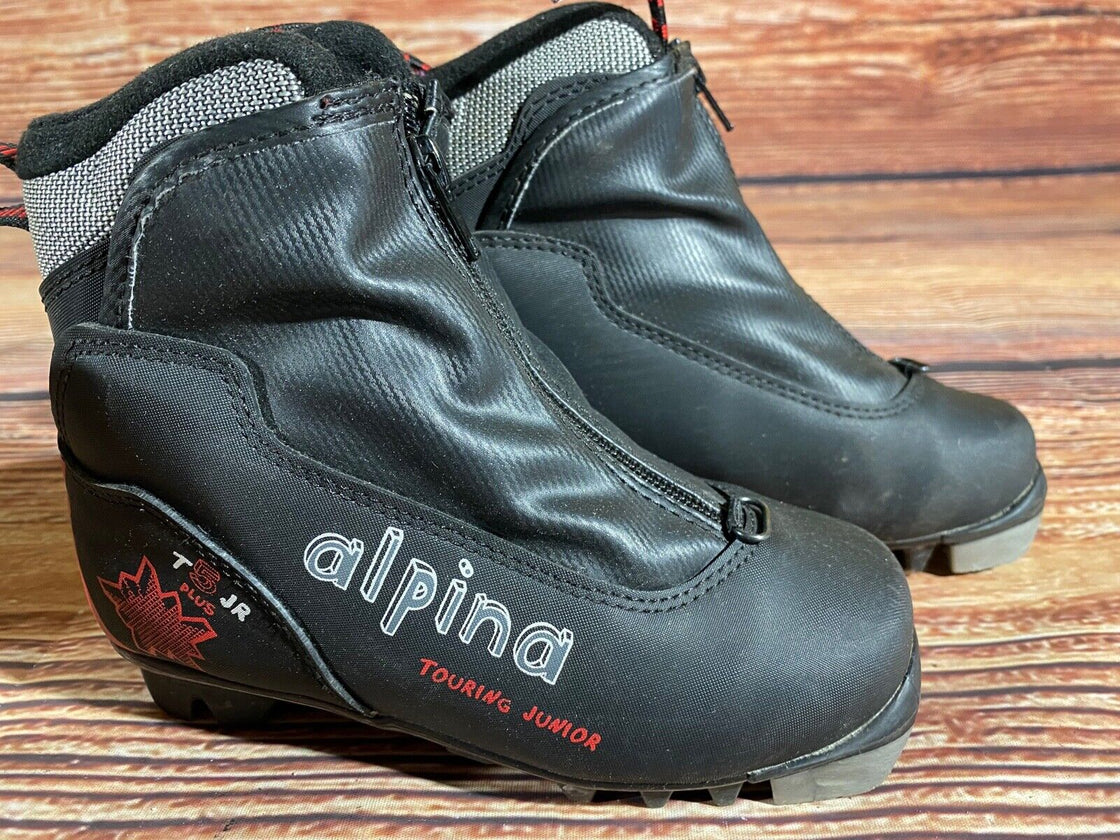 Alpina T5Pjr Nordic Cross Country Ski Boots Kids Size EU31 US12.5 NNN A-1047