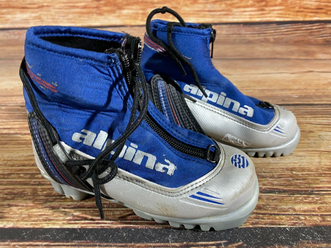 Alpina ST10jr Kids Nordic Cross Country Ski Boots Size EU28 US10.5 for NNN A-199