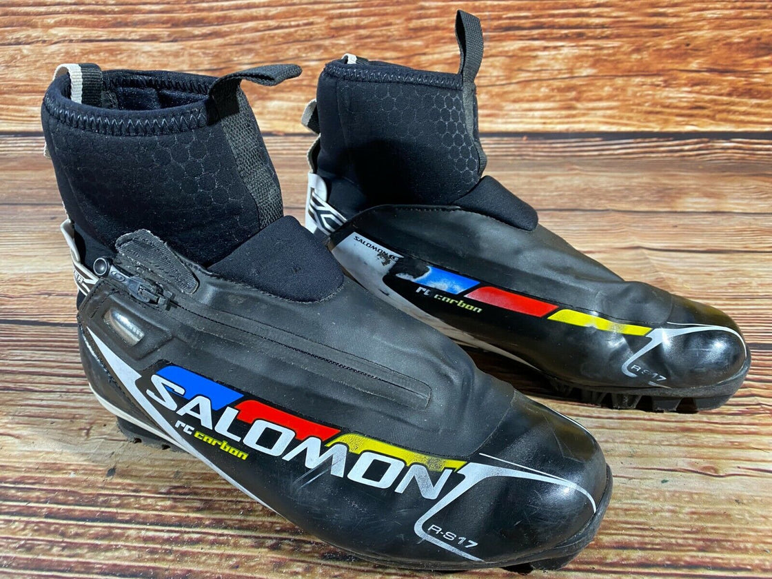 SALOMON RC Carbon RS17 Cross Country Ski Boots Size EU41 1/3 US8.5 for SNS Pilot