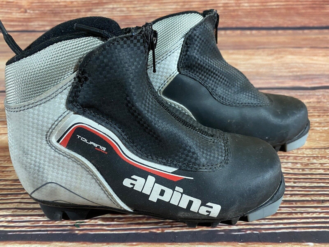 Alpina Touring Kids Nordic Cross Country Ski Boots Size EU31 US12.5 NNN A-1282