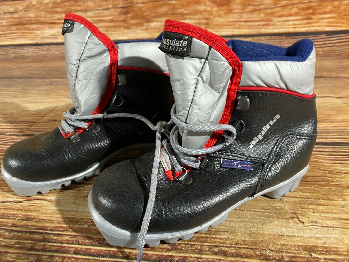 Alpina Kids Nordic Cross Country Ski Boots Size EU31 US12.5 for NNN A-474