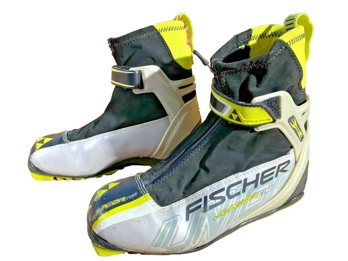 Fischer Junior Combi Cross Country Classic Ski Boots Size EU36 US4.5 NNN