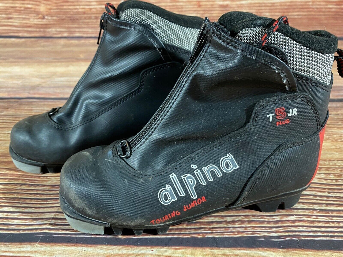 Alpina T5jr Kids Nordic Cross Country Ski Boots Size EU32 US1.5 NNN A-1283