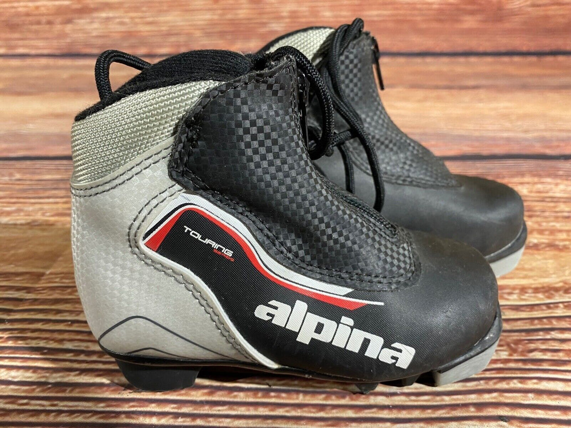 Alpina Touring Kids Nordic Cross Country Ski Boots Size EU26 US9 NNN A-1302