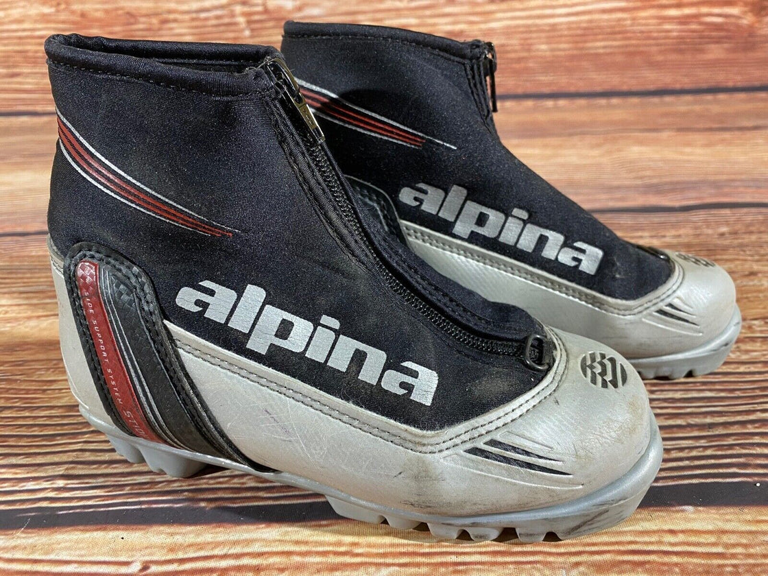 Alpina ST10jr Kids Nordic Cross Country Ski Boots Size EU32 US1.5 for NNN A-1242