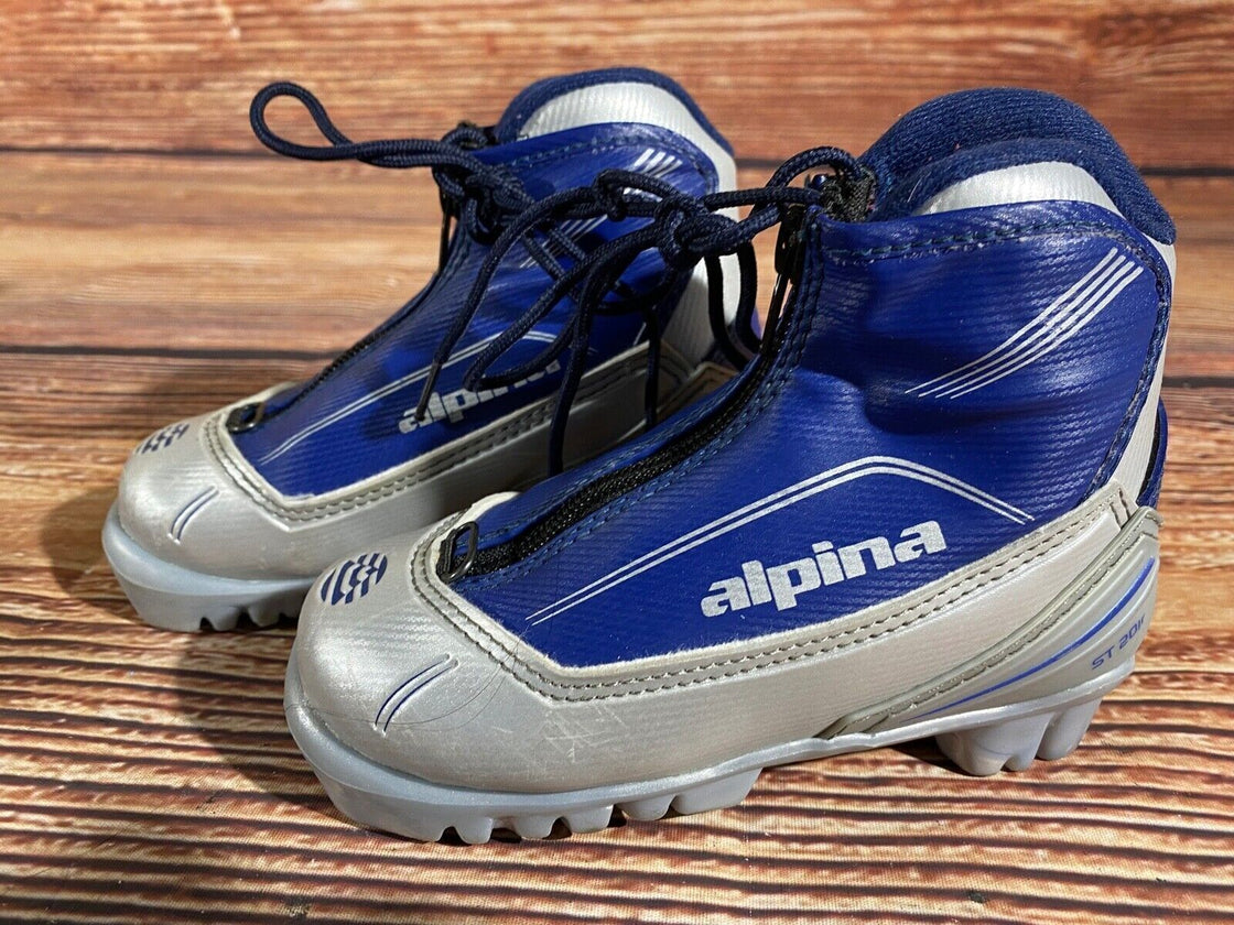 Alpina ST20jr Kids Nordic Cross Country Ski Boots Size EU27 US9.5 NNN A-1365