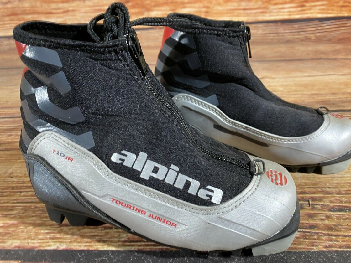 Alpina T10jr Kids Nordic Cross Country Ski Boots Size EU31 US12.5 for NNN A-170