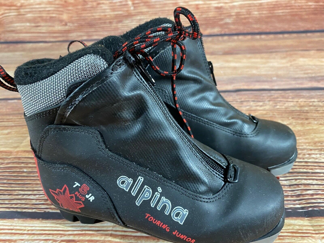 Alpina T5jr Kids Nordic Cross Country Ski Boots Size EU33 US2 NNN A-1379